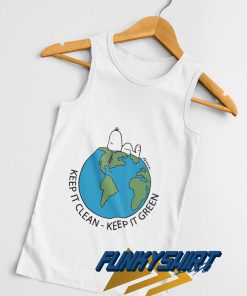 Snoopy Keep It Clean And Green Tank Top