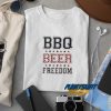 BBQ Beer Freedom Logo t shirt