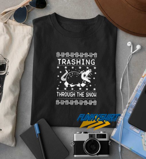 Opossum Trashing Christmas t shirt