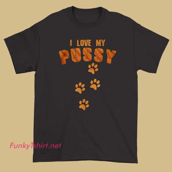 A playful T-shirt featuring bold, fun text expressing love and confidence.