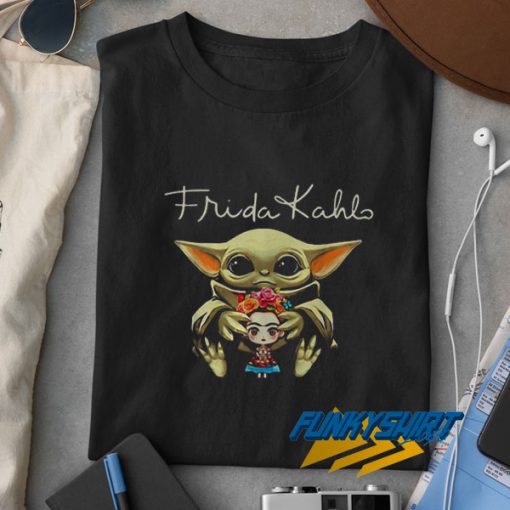 Baby Yoda Hug Frida Kahlo Meme t shirt