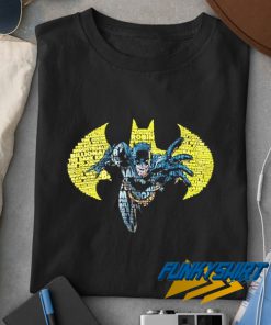 Bat Symbol in Word Mosaic t shirt