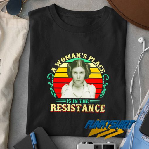 Carrie Fisher The Resistance Retro t shirt
