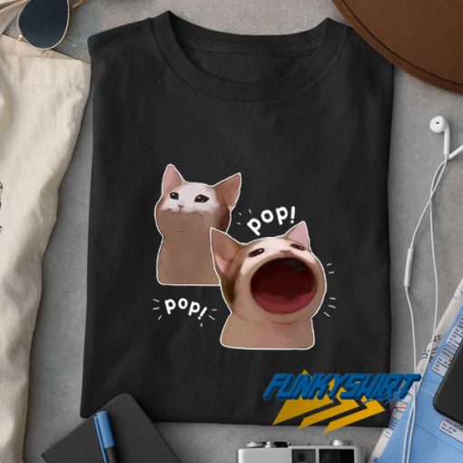 Funny Pop Cat Meme Parody t shirt
