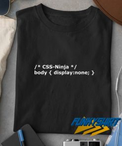 CSS Ninja Lettering t shirt