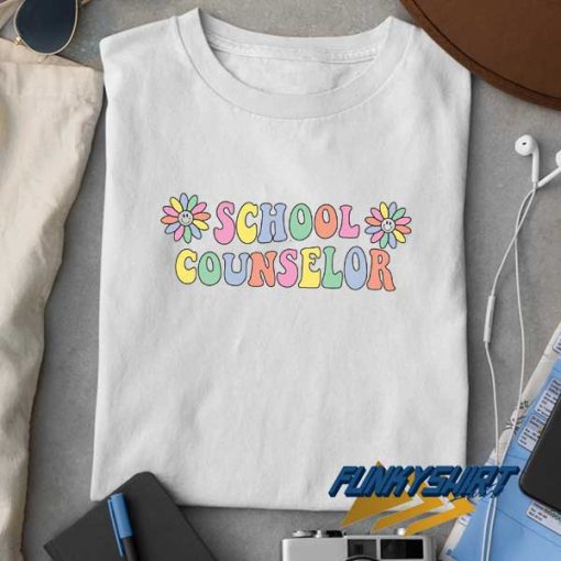 School Counselor Flower t shirt