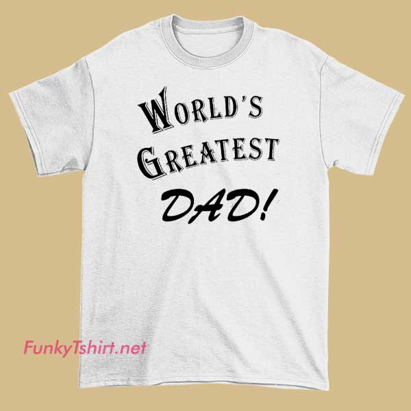 A humorous T-shirt parodying the "World’s Greatest Dad" theme, inspired by Seinfeld humor with classic sitcom references and playful fonts.