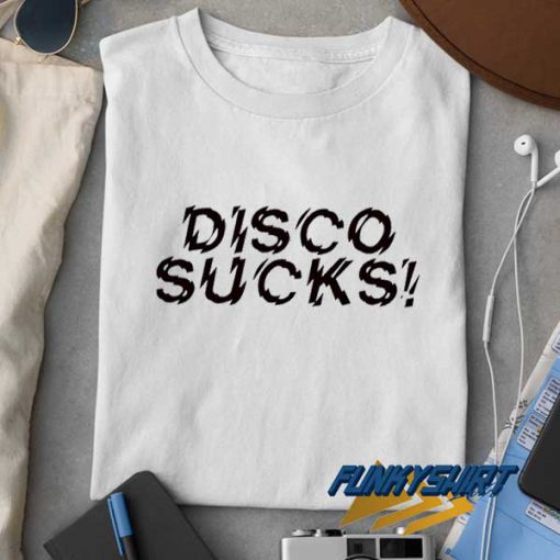 Disco Sucks Text t shirt