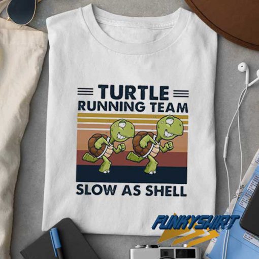 Turtle Running Team Retro t shirt